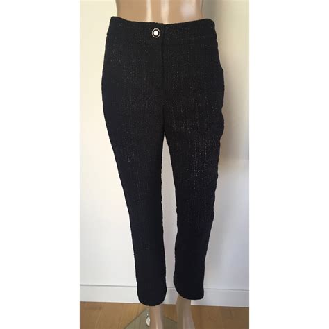 chanel flap with leggings|Chanel trousers for women.